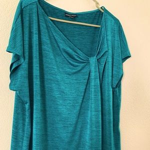 Dark green and black blouse